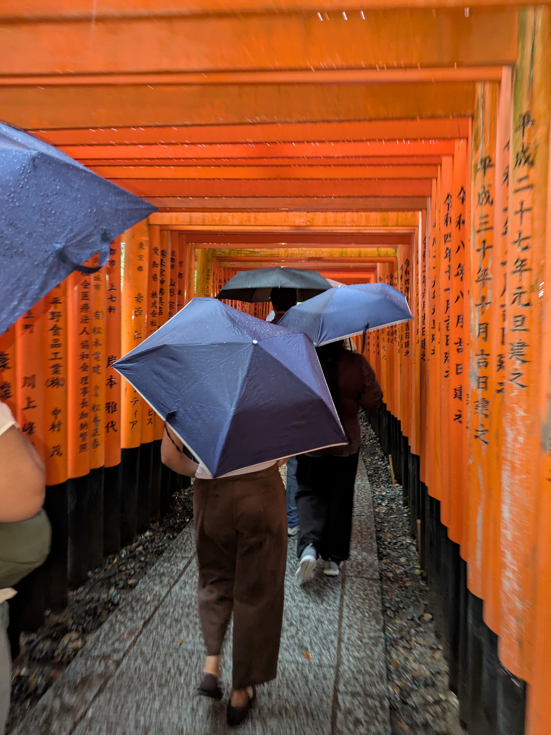 雨の京都・伏見稲荷大社へ